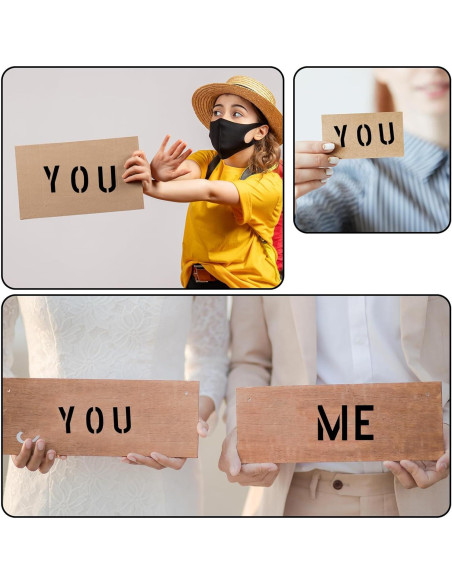 42 Plantillas de Letras Reutilizables 3" Ymapinc para Pintar