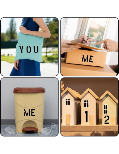 42 Plantillas de Letras Reutilizables 3" Ymapinc para Pintar