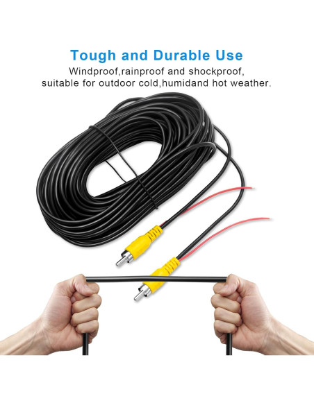 Cable de Video RCA Engrosado LBW 10 Metros para Cámara de Reversa