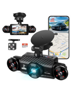 Cámara Dash 4 Canales WIZACE 2K WiFi 5G con Tarjeta 64GB