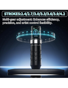 Kit de Tatuaje Inalámbrico Poseidon con 20 Agujas y 2 Baterías 2