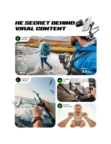 Soporte para Pecho LISEN para GoPro y Teléfonos 4-7"