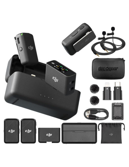 Sistema de micrófono inalámbrico DJI Mic + 2 micrófonos Deco Gear