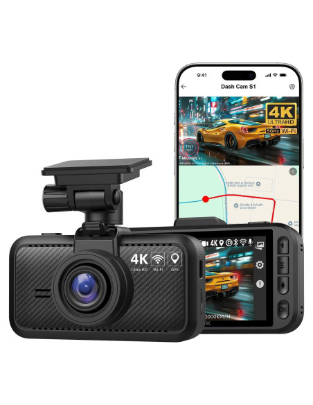 Cámara de Tablero Miofive S1 4K UHD con GPS y Wi-Fi 5G