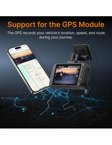 Cámara de Tablero Miofive S1 4K UHD con GPS y Wi-Fi 5G