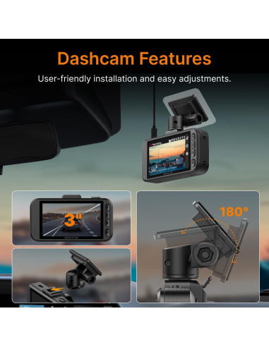 Cámara de Tablero Miofive S1 4K UHD con GPS y Wi-Fi 5G