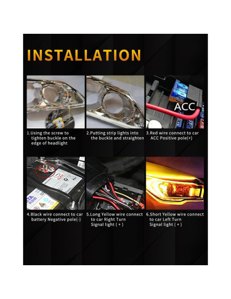 Tiras LED Secuenciales Qasim 60CM RGB Control APP Bluetooth