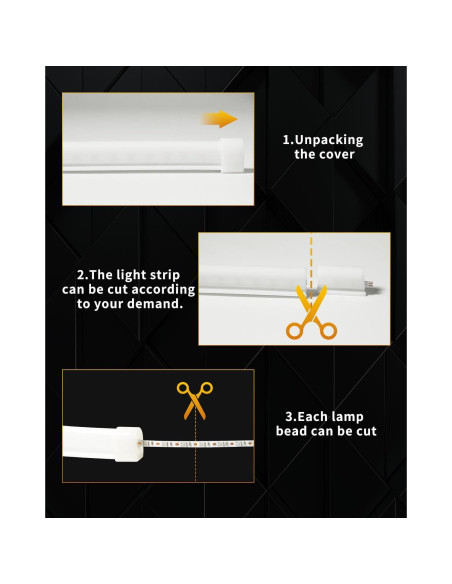 Tiras LED Secuenciales Qasim 60CM RGB Control APP Bluetooth