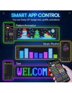 Ojos LED Programables digvifext Panel Flexible 17.2x7.1cm 2