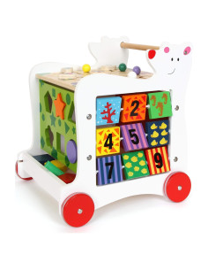 Andador de Bebé Pequeño Pie Oso - Juguete de Madera 38x37x42cm