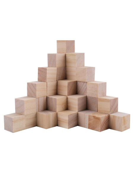 Bloques de Madera Tosnail 150 Piezas 2.54 cm para Manualidades