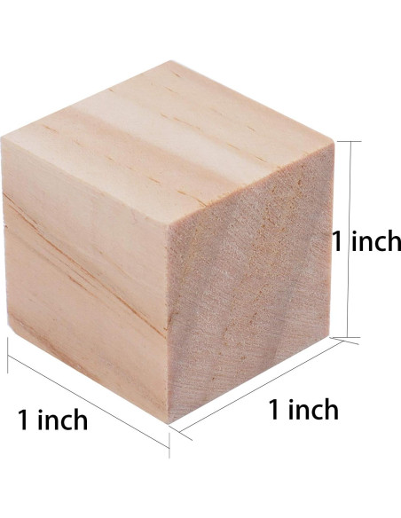 Bloques de Madera Tosnail 150 Piezas 2.54 cm para Manualidades