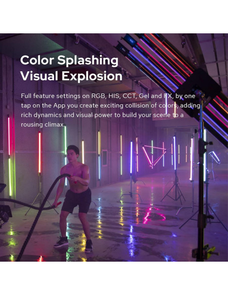 Luz de Tubo Godox TL120 RGB LED Portátil 2700K-6500K Luz de Tubo Godox TL120 RGB LED Portátil 2700K-6500K