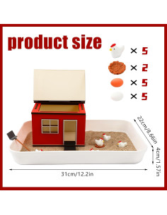 Kit de Jardín Zen CypherX con Bandeja de Arena y Gallinas 2