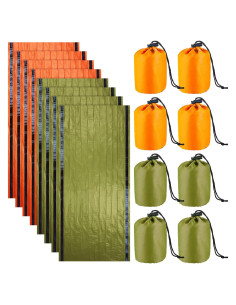 Paquete de 8 Sacos de Dormir de Emergencia Tudomro 91x213cm