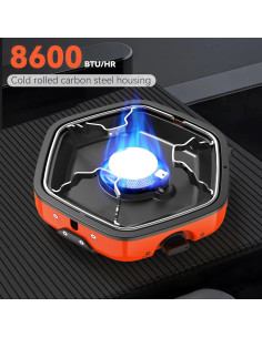 Estufa de Camping Portátil GIGART Propano 86000 BTU Naranja 2