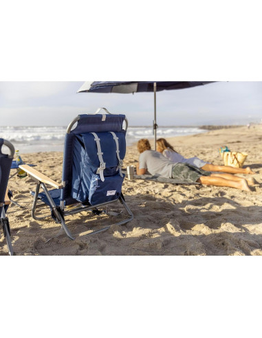 Silla Mochila Sport-Brella SunSoul Plegable Azul 3 Posiciones