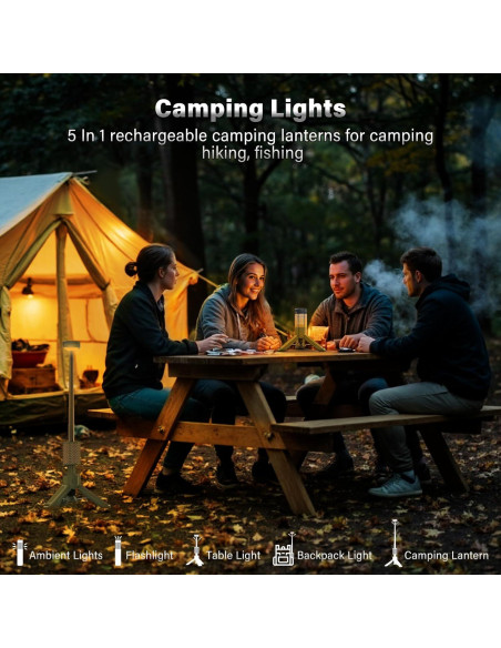 Linterna de Camping Telescópica M KARMATER 10500mAh Verde