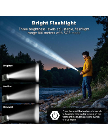 Linterna de Camping Telescópica M KARMATER 10500mAh Verde