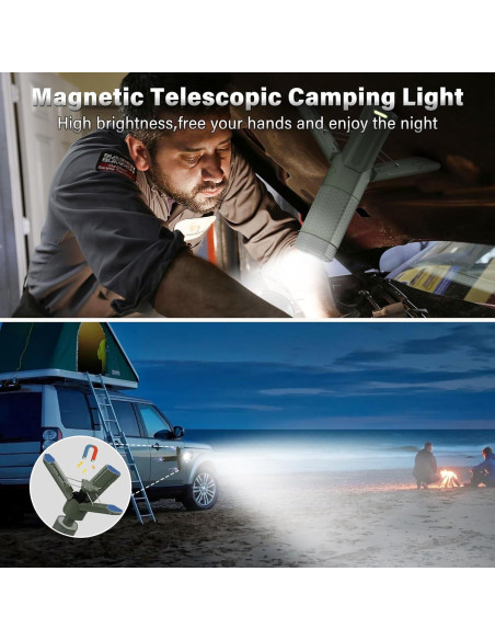 Linterna de Camping Telescópica M KARMATER 10500mAh Verde