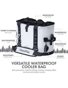 Bolsa de Enfriamiento Suave GrandTies 40 Latas Impermeable 2