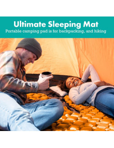 Colchoneta de Dormir Inflable Sleepingo 186.7x54.6cm Naranja 2