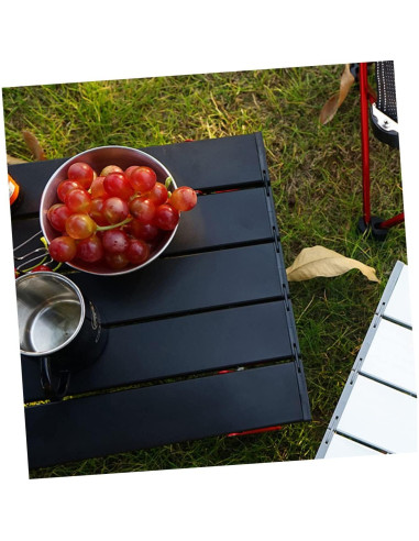 Mesa Plegable de Aluminio Milisten Roja 41.2x29cm para Camping