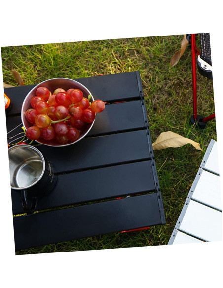 Mesa Plegable de Aluminio Milisten Roja 41.2x29cm para Camping