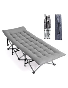 Cama Plegable para Camping VINGLI con Colchón Desmontable 1200D