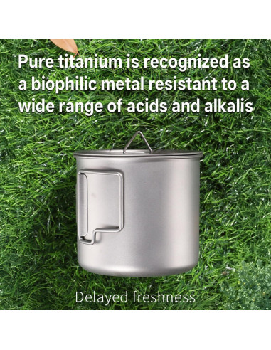 Kit de Camping Titanio Dynara 750ml - Olla, Estufa y Cubiertos