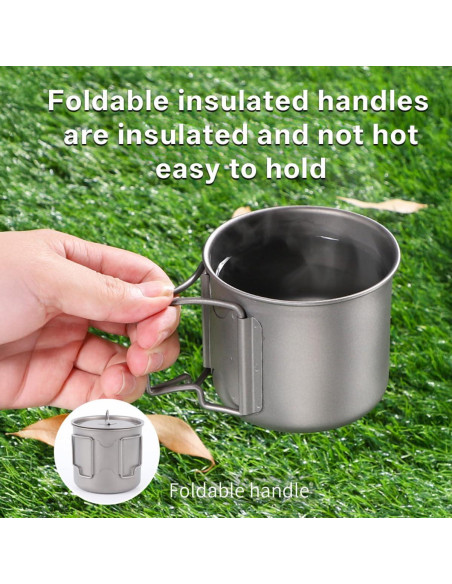 Kit de Camping Titanio Dynara 750ml - Olla, Estufa y Cubiertos