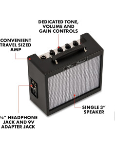 Amplificador de guitarra eléctrica Fender Mini Deluxe 1W negro 2