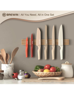Juego de cuchillos de cocina Brewin 13 piezas acero inoxidable 2