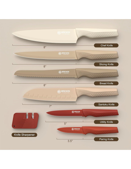 Juego de cuchillos de cocina Brewin 13 piezas acero inoxidable