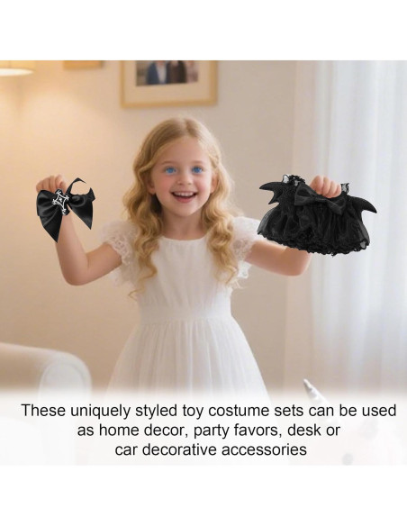 Conjunto de Ropa para Muñecas Lyreh 17cm Vestido Gótico Negro