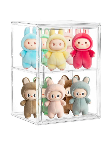 Caja de Exhibición Acrílica LXLXXL 2 Niveles Transparente 26.9x22.1x36.1cm