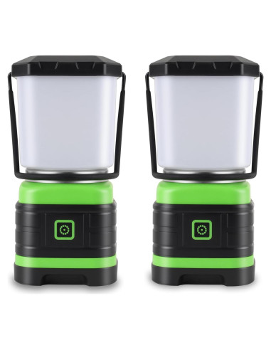 Lámpara LED de Camping Lichamp, 500 Lúmenes, Batería AA, 2 Pzas