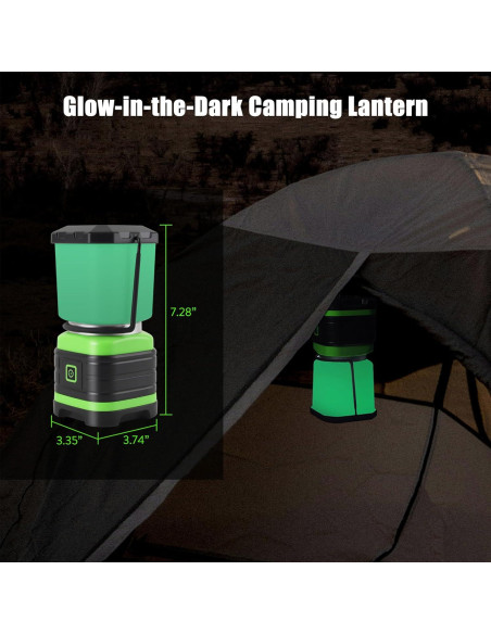 Lámpara LED de Camping Lichamp, 500 Lúmenes, Batería AA, 2 Pzas