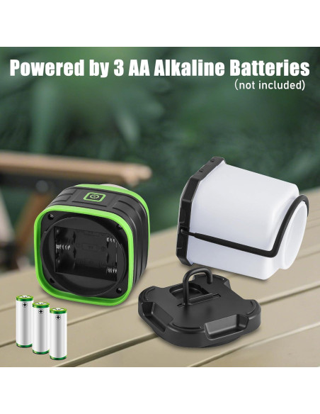 Lámpara LED de Camping Lichamp, 500 Lúmenes, Batería AA, 2 Pzas