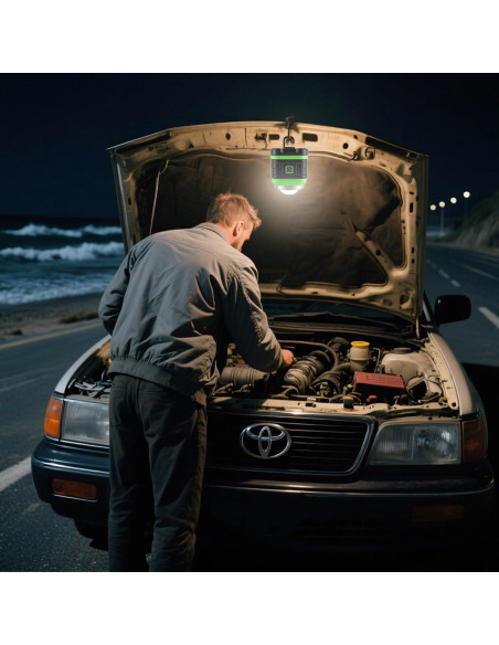 Lámpara LED de Camping Lichamp, 500 Lúmenes, Batería AA, 2 Pzas