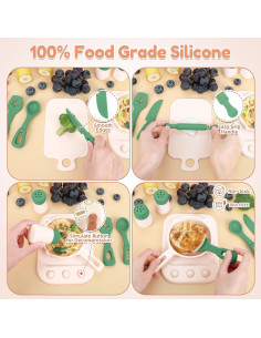 Juego de Cocina de Silicona TYRY.HU 11 Piezas Verde 2