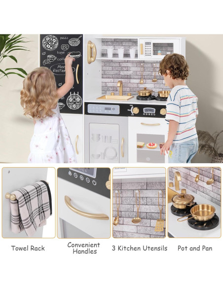 Cocina de Juguete Costzon para Niños con Accesorios y Sonidos Cocina de Juguete Costzon para Niños con Accesorios y Sonidos