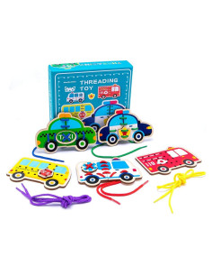 Tarjetas de Enhebrado Educativas Promise Babe - 5 Piezas de Madera