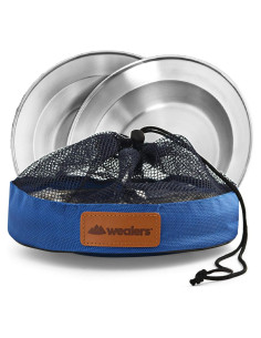 Juego de Platos de Acero Inoxidable Wealers para 2 Personas