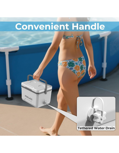 Enfriador Personal Portátil POOLACC 6.34qt Aislado para Piscina
