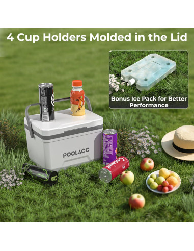 Enfriador Personal Portátil POOLACC 6.34qt Aislado para Piscina