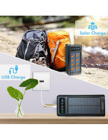 Banco de Energía Solar 50000mAh Zhimingbaihuo Cargador Rápido
