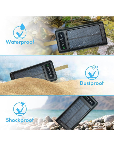 Banco de Energía Solar 50000mAh Zhimingbaihuo Cargador Rápido