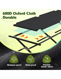 Cama de Camping Plegable WLIVE 136 kg Negro Tela Oxford 2