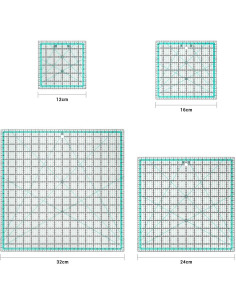 4 Piezas Regla de Acolchado Cuadrada MANUFORE 32-12 cm Acrílica 2